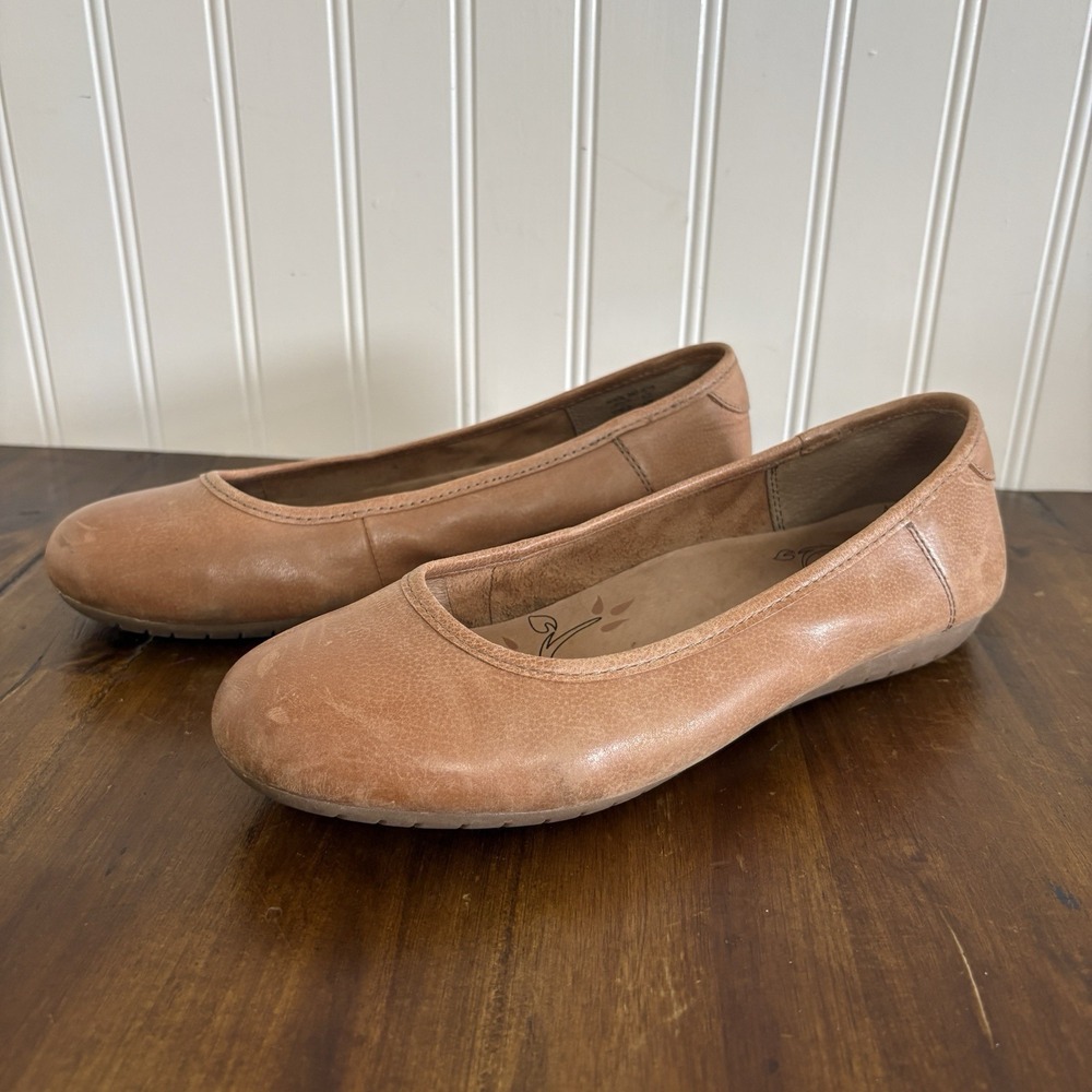 Taos Rascal Caramel Brown Leather Ballet Flats Slip On Comfort Size 8 RAS-13715 - Picture 5 of 9